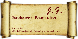 Jandaurek Fausztina névjegykártya
